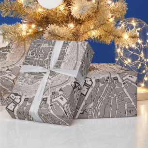 Oude Wenen Oostenrijk kaart (1849) Wien Stad Cadeaupapier