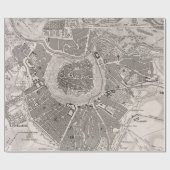 Oude Wenen Oostenrijk kaart (1849)  Wien Stad Cadeaupapier (Vlak)