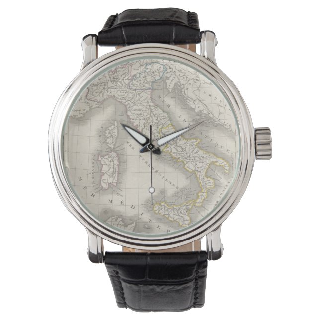  oude wereld antiek Italië kaart hipster cool Horloge (Voorkant)