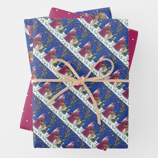 OUDE WERELD BELSNICKLE & HONGERIGE RENDIEREN, KERS INPAKPAPIER VEL (In situ)