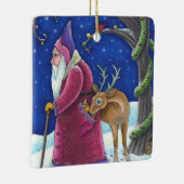 OUDE WERELD BELSNICKLE & HONGERIGE RENDIEREN, KERS KERAMISCH ORNAMENT (Rechts)