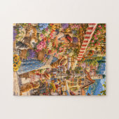 Oude Wereld Bloemenmarkt Legpuzzel (Horizontaal)