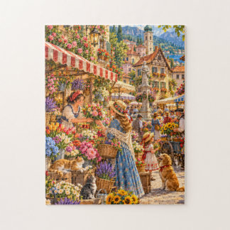 Oude Wereld Bloemenmarkt Legpuzzel