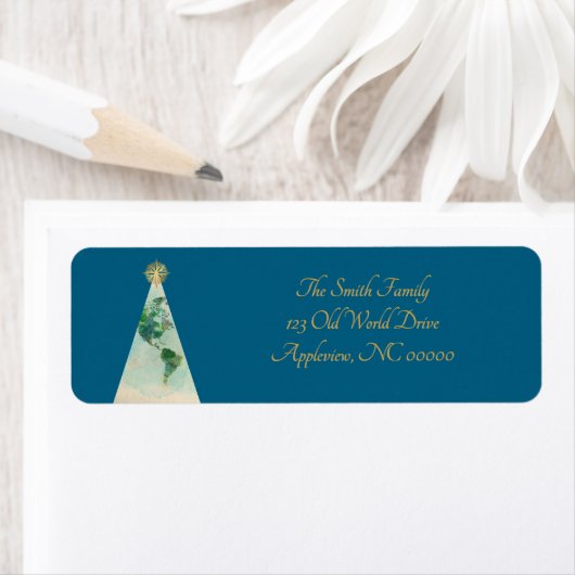 Oude Wereld Bomen Retouradres Labels (Insitu)