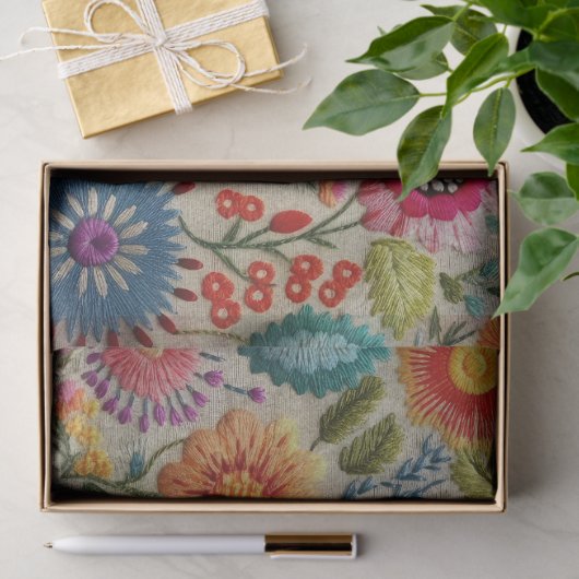 Oude Wereld Charm Gemengde Bloemen Decoupage Tissuepapier (Geschenk)