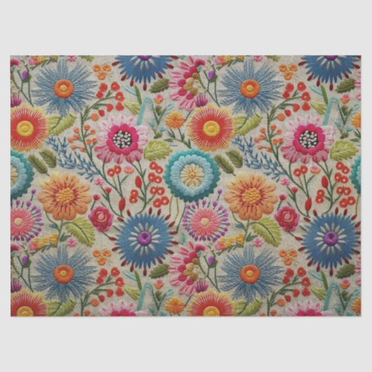 Oude Wereld Charm Gemengde Bloemen Decoupage Tissuepapier (Voorkant)