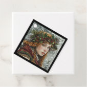 Oude Wereld Dame Bedankjes Labels (In situ)