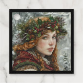 Oude Wereld Dame Bedankjes Labels (Voorkant)