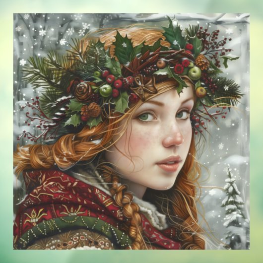 Oude Wereld Dame Raamsticker (Vel 3)