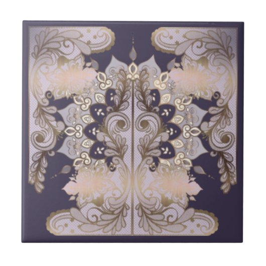 Oude wereld design keramische tegel tegeltje (Voorkant)