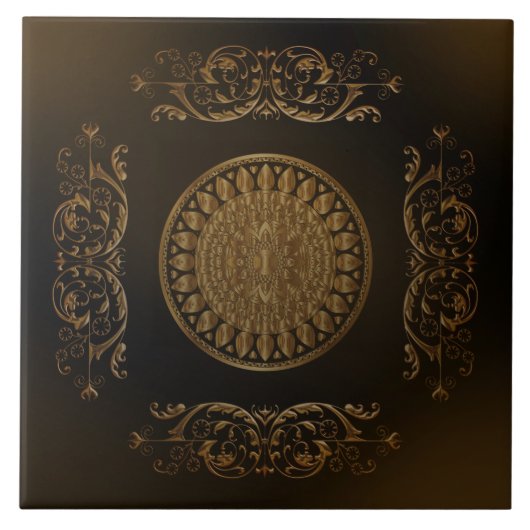 Oude wereld design tegeltje (Voorkant)