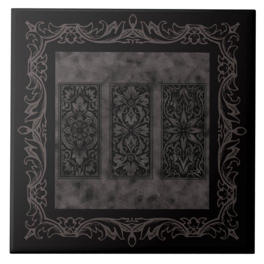 Oude wereld design tegeltje (Voorkant)