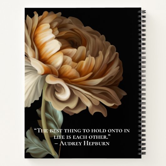 Oude Wereld Donker Geschilderde Vloerbruiloft Notitieboek (Achterkant)