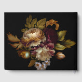 Oude Wereld Donkere Floral Wedding Gastenboek (Achterkant)