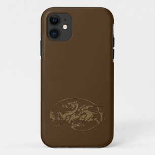 Oude Wereld Dragon op Deep Brown Case-Mate iPhone Case