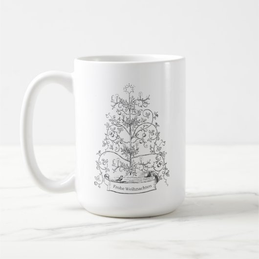 Oude Wereld Duitse Kerst Koffiemok (Links)