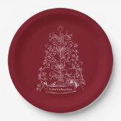 Oude Wereld Duitse Tannenbaum Papieren Bordje (Voorkant)