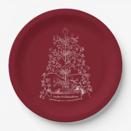 Oude Wereld Duitse Tannenbaum Papieren Bordje