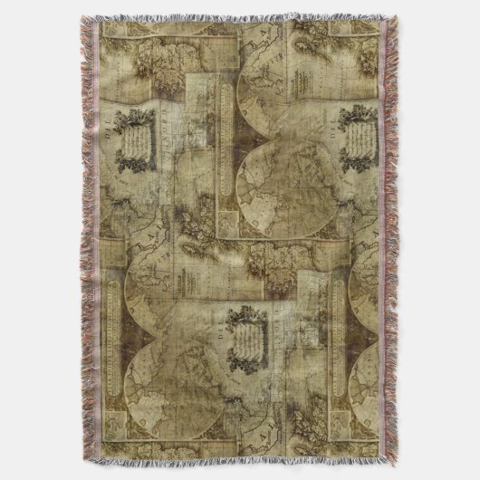  oude wereld en Antiek kaarten Deken (Voorkant Verticaal)