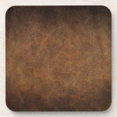 Oude Wereld Faux Leder Bier Onderzetter (Voorkant)