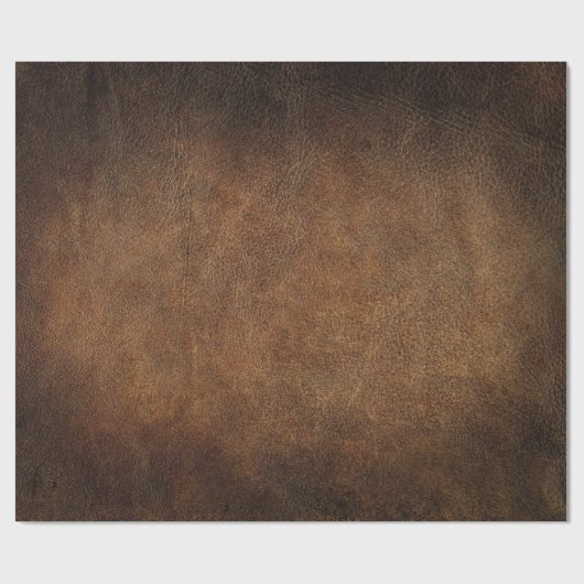 Oude Wereld Faux Leder Cadeaupapier (Vlak)