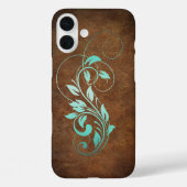 Oude Wereld Faux Leder Case-Mate iPhone Case (Achterkant)