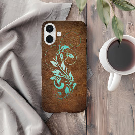 Oude Wereld Faux Leder iPhone 16 Plus Hoesje