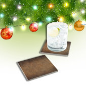 Oude Wereld Faux Leder Glazen Onderzetter