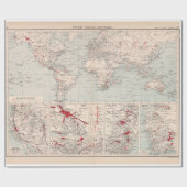 Oude Wereld Gold Mining Map (1907) Wrapping Paper Cadeaupapier (Vlak)