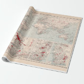 Oude Wereld Gold Mining Map (1907) Wrapping Paper Cadeaupapier (Uitgerold)
