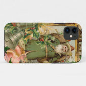 Oude Wereld Groene Kerstman Kerst Collage Antiek Case-Mate iPhone Case (Achterkant (horizontaal))