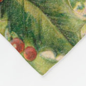 Oude Wereld Groene Kerstman Kerst Collage Antiek Fleece Deken (Hoek)