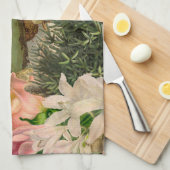 Oude Wereld Groene Kerstman Kerst Collage Antiek Theedoek (Quarter Fold)