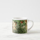 Oude Wereld Groene Kerstman Kerstcollage Antiek Espresso Kop (Rechts)