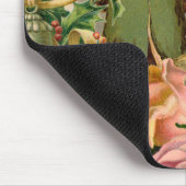 Oude Wereld Groene Kerstman Kerstcollage Antiek Muismat (Hoek)