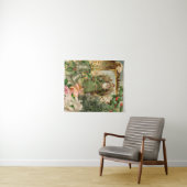 Oude Wereld Groene Kerstman Kerstcollage Antiek Wandkleed (In Situ (horizontaal))