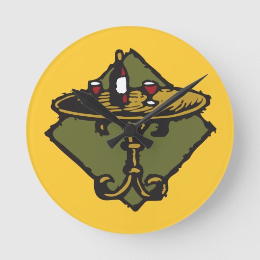 Oude wereld, houtsnijstijl, restaurant, bar, bistr ronde klok (Voorkant)