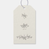 Oude Wereld Kerstboom Cadeaulabel (Achterkant)