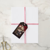 Oude Wereld Kerstman | Add-a_Photo Christmas Bedan Cadeaulabel (Met Touw)
