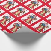 Oude Wereld Kerstman inpakpapier (Hoek)