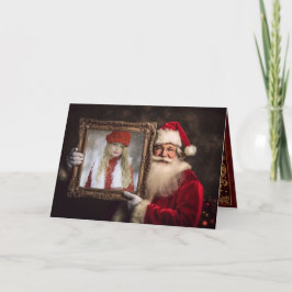 Oude Wereld Kerstman met ingelijste foto | Luxe Ke Aankondiging