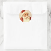  Oude Wereld Kerstman met Kind Gezicht Ronde Sticker (Tas)