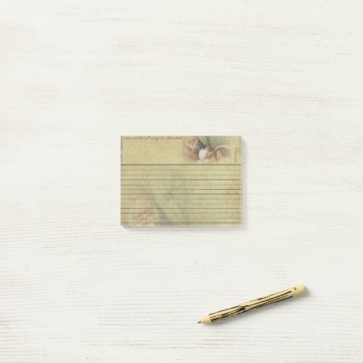 Oude Wereld Kerstman & Slapende Kinderen Sticky No Post-it® Notes (Op bureau)