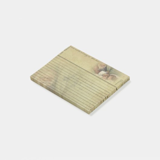 Oude Wereld Kerstman & Slapende Kinderen Sticky No Post-it® Notes (Schuin)