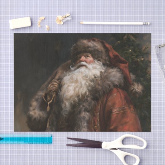 Oude-wereld Kerstman Tissuepapier (Craft)