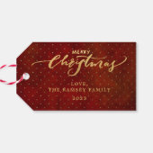 Oude Wereld Kerstman | Uw foto toevoegen | Luxe Ke Cadeaulabel (Achterkant Horizontaal)