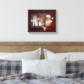 Oude Wereld Kerstman | Uw foto toevoegen | Luxe Ke Canvas Afdruk (Insitu (Slaapkamer))