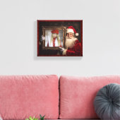 Oude Wereld Kerstman | Uw foto toevoegen | Luxe Ke Canvas Afdruk (Insitu (Woonkamer))