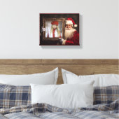 Oude Wereld Kerstman | Uw foto toevoegen | Luxe Ke Canvas Afdruk (Insitu (Slaapkamer))