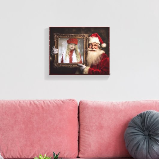 Oude Wereld Kerstman | Uw foto toevoegen | Luxe Ke Canvas Afdruk (Insitu (Woonkamer))